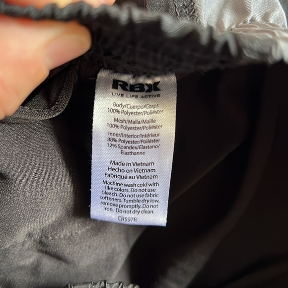 Black, grey, white RBX athletic shorts built in spandex Large X Dri sports gym - Picture 6 of 8